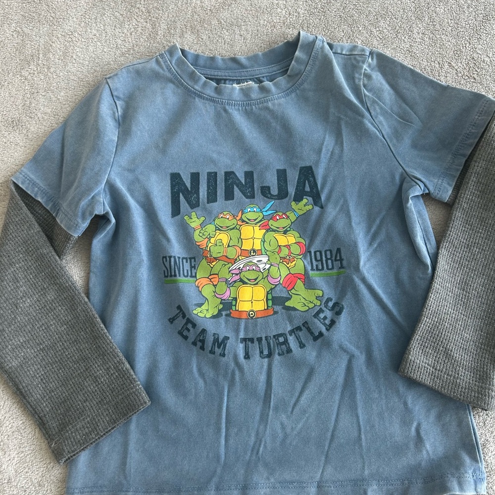 Andy & Evan Blue Ninja Team Turtles Long Sleeve Tee